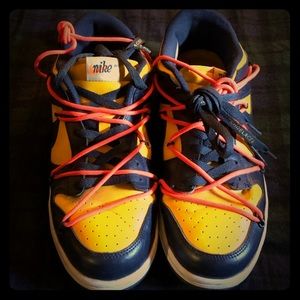 Off White x Nike dunk low Michigan sz 10